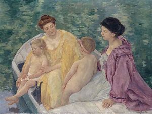 Deux mères et leurs enfants dans un bateau, 1910. Paris, musée du Petit Palais