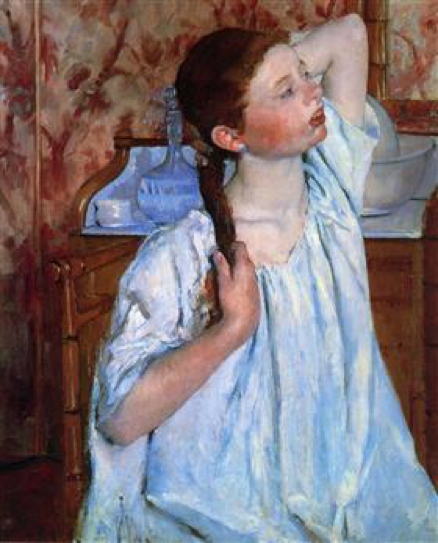 Young Girl Arranging Her Hair